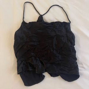 Zara cowl neck silk crop top